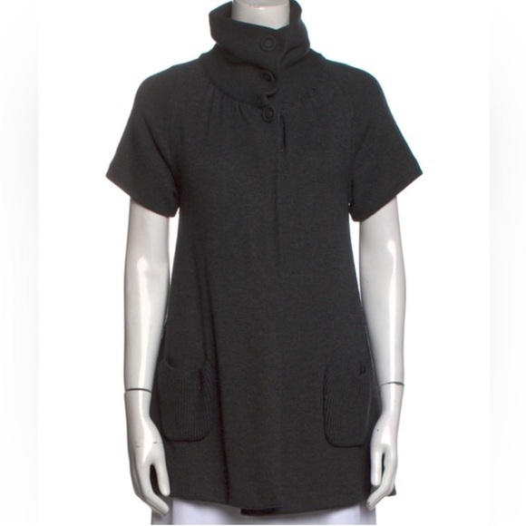 ALICE + OLIVIA WOOL SILK BLACK CARDIGAN SWEATER WITH POCKETS . Size Xs - Picture 1 of 11